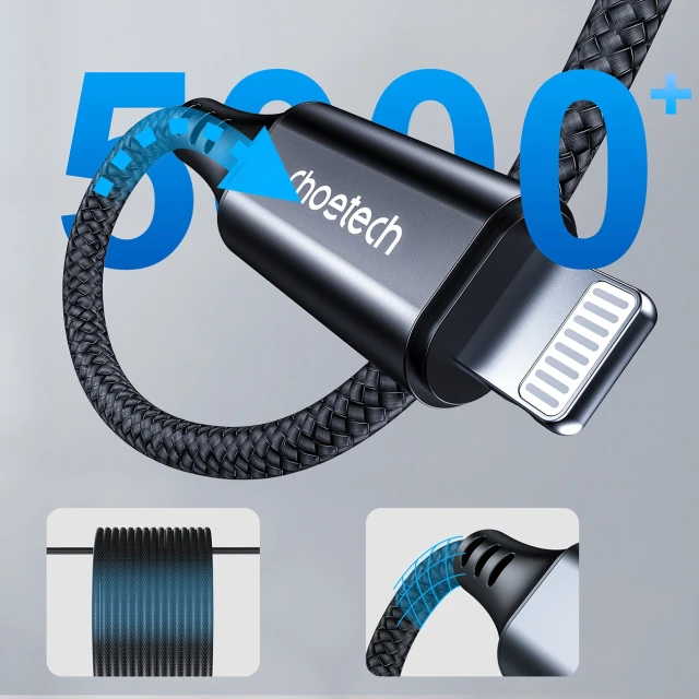 Кабель Choetech Lightning / mini jack 3.5mm 2 м Black (AUX009)