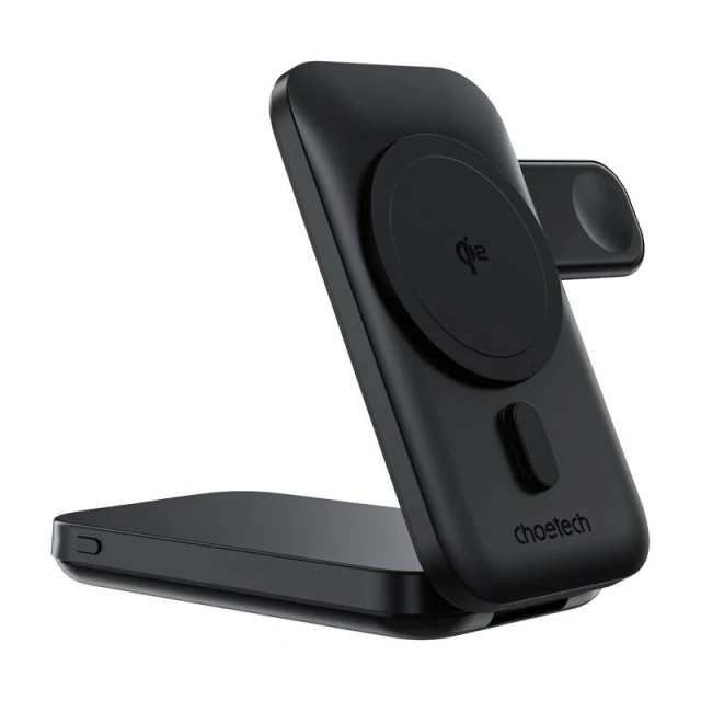 Бездротовий зарядний пристрій Choetech Magnetic 3-in-1 20W Black with MagSafe (B750)