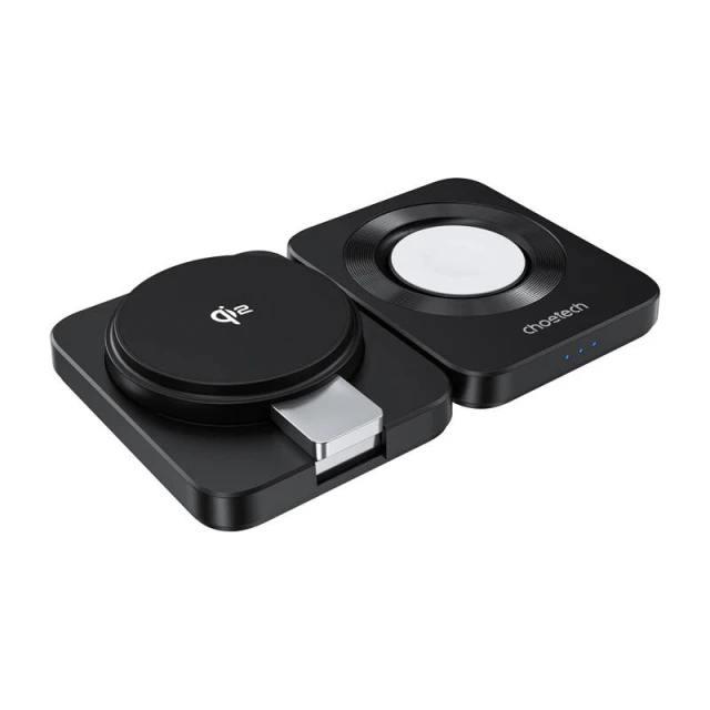 Бездротовий зарядний пристрій Choetech Magnetic 3-in-1 9W Black with MagSafe (T636-F)