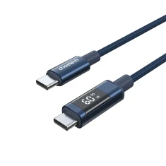 Кабель Choetech PD60W USB-C to USB-C Digital Display 1.2m Nylon Blue (6932112112217)