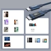Кабель Choetech PD60W USB-C to USB-C Digital Display 1.2m Nylon Blue (6932112112217)