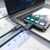 Кабель Choetech PD60W USB-C to USB-C Digital Display 1.2m Nylon Blue (6932112112217)