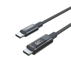 Кабель Choetech PD60W USB-C to USB-C Digital Display 1.2m Nylon Black (6932112112224)