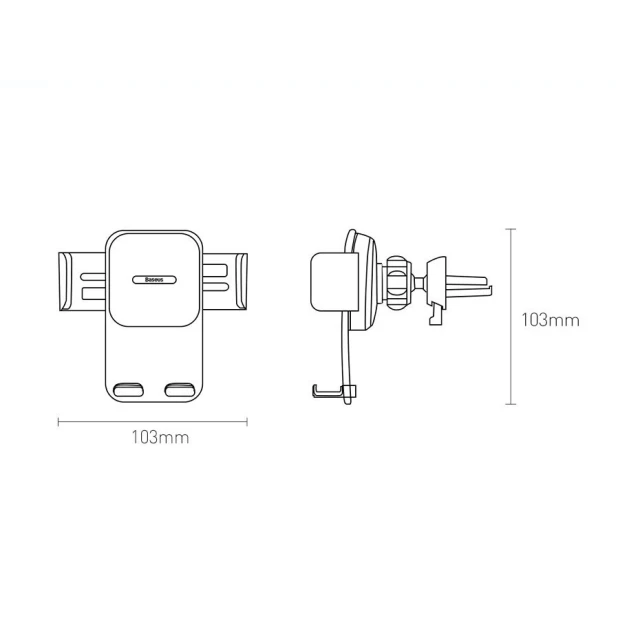 Автотримач Baseus Easy Control Pro Clamp Car Mount Holder Black (SUYK000101)