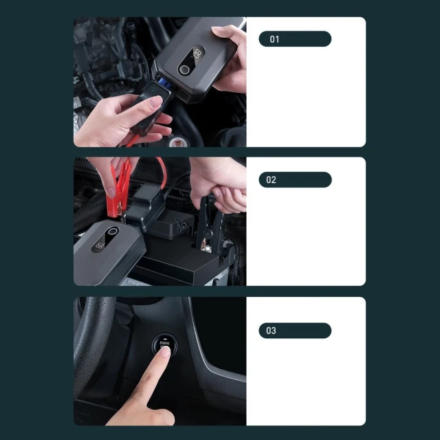 Автомобільний пусковий пристрій Baseus Starter Jump Starter Booster 20000 mAh Black (CGNL020001)