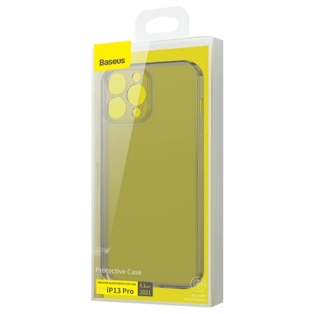 Чехол Baseus Frosted Glass для iPhone 13 Pro Black (ARWS000401)