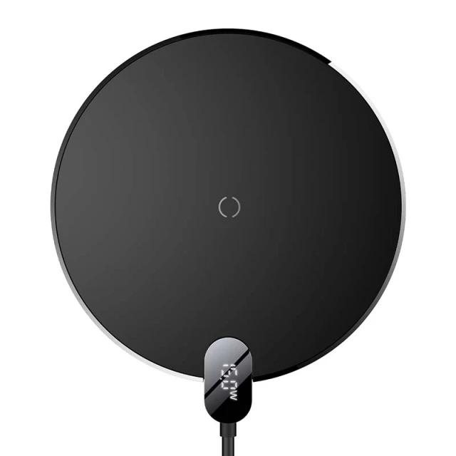 Бездротовий зарядний пристрій Baseus Digital LED 15W Black (CCED000001)