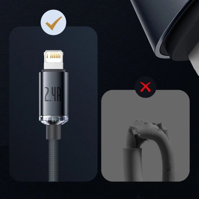Кабель Baseus Crystal Shine USB-A to Lightning 2m Blue (CAJY000103)