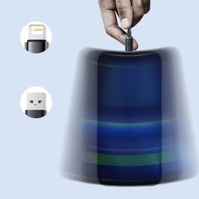 Кабель Baseus Crystal Shine USB-A to Lightning 2m Blue (CAJY000103)