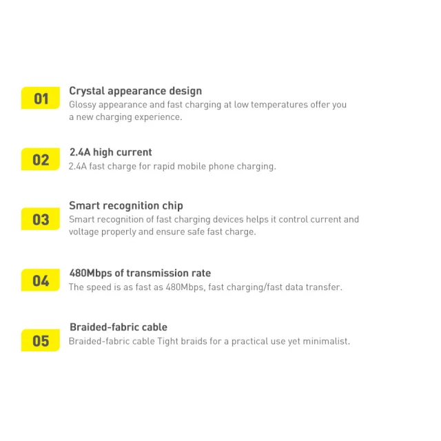 Кабель Baseus Crystal Shine USB-A to Lightning 2m Blue (CAJY000103)