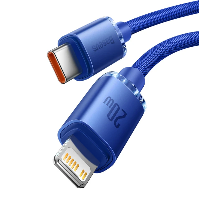 Кабель Baseus Crystal Shine USB-C to Lightning 2m Blue (CAJY000303)