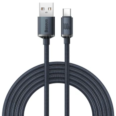 Кабель Baseus Crystal Shine USB-A to USB-C 2m Black (CAJY000501)