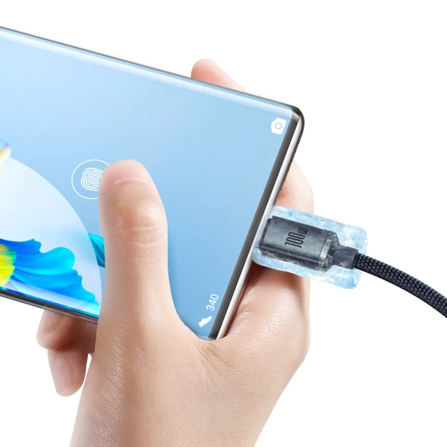 Кабель Baseus Crystal Shine USB-A to USB-C 2m Black (CAJY000501)