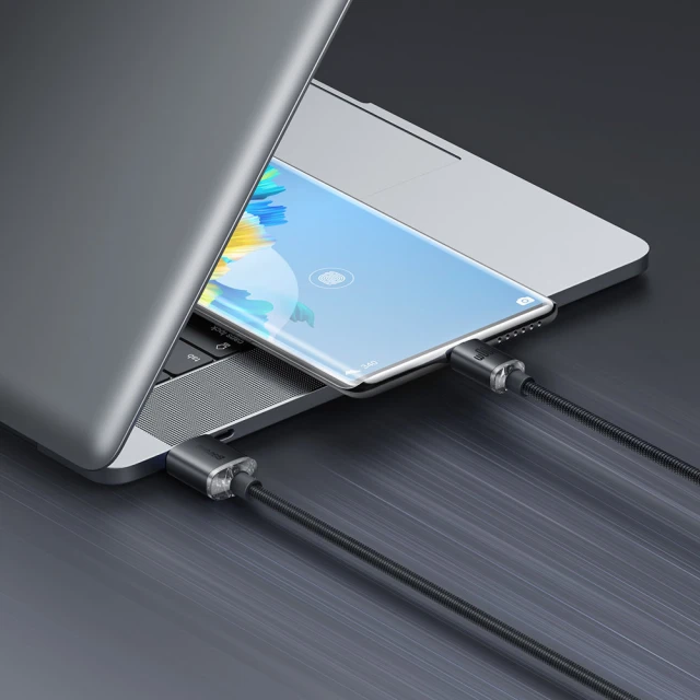 Кабель Baseus Crystal Shine USB-A to USB-C 2m Black (CAJY000501)