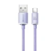Кабель Baseus Crystal Shine USB-A to USB-C 2m Purple (CAJY000505)
