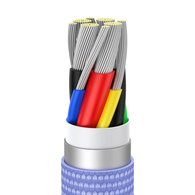 Кабель Baseus Crystal Shine USB-C to USB-C 1.2m Purple (CAJY000605)