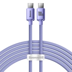 Кабель Baseus Crystal Shine USB-C to USB-C 2m Black (CAJY000705)