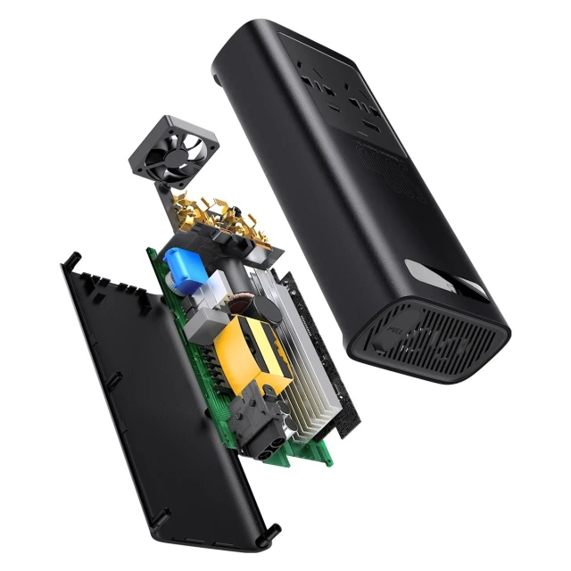 Автомобільний інвертор Baseus Super Si Power 150W 12V/500W 220V CN/EU Black (CGNB000101)