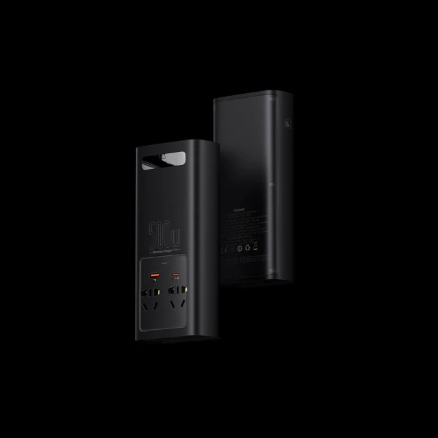 Автомобільний інвертор Baseus Super Si Power 150W 12V/500W 220V CN/EU Black (CGNB000101)