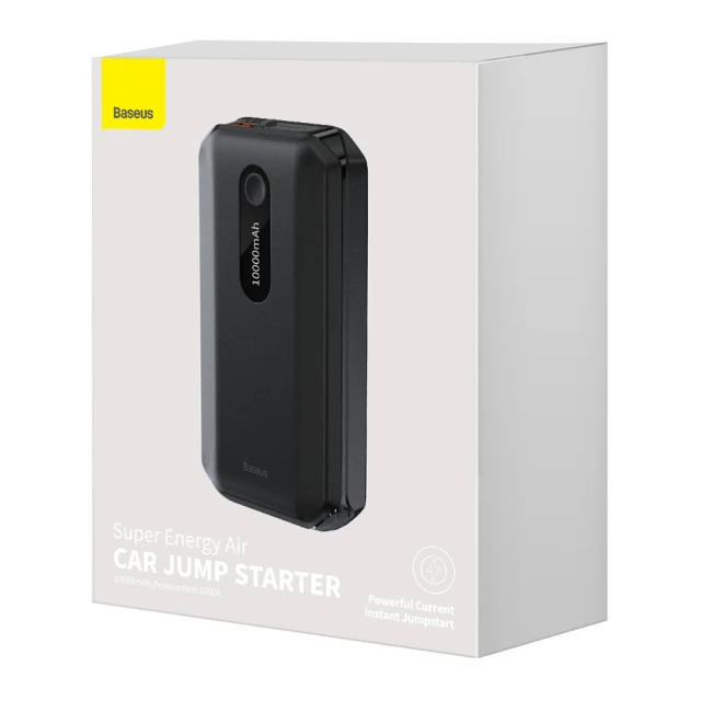 Автомобільний пусковий пристрій Baseus Starter Jump Starter Booster 10000 mAh Black (CGNL020101)