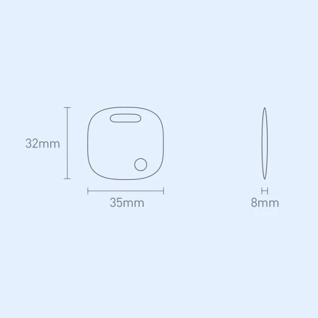 Смарт-брелок Baseus T2 Pro Rechargeable Tracker White (FMTP000002)