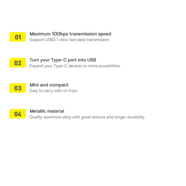 Адаптер Baseus Ingenuity OTG USB Type-C do USB-A 3.1 Blue (ZJJQ000003)