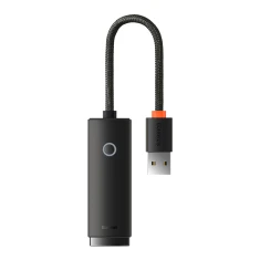Адаптер Baseus Hub Lite Series Adapter 100Mbps USB-A to RJ45 LAN Port Black (WKQX000001)