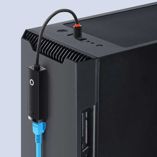 Адаптер Baseus Lite Series USB-C to Ethernet Black (WKQX000301)