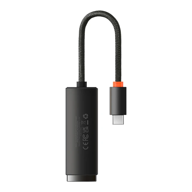 Адаптер Baseus Lite Series USB-C to Ethernet Black (WKQX000301)