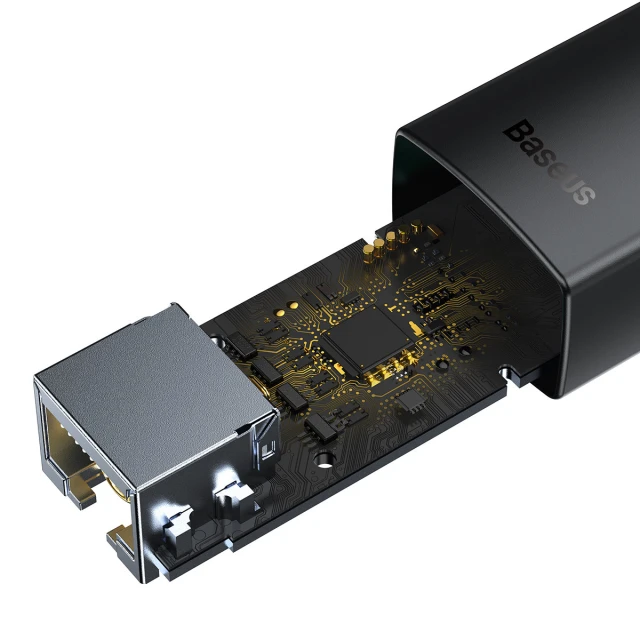 Адаптер Baseus Lite Series USB-C to Ethernet Black (WKQX000301)
