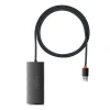 Адаптер Baseus Lite Series HUB USB-A на 4xUSB-A 3.0 5Gb Black (WKQX030101)