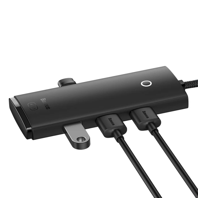 Адаптер Baseus Lite Series HUB USB-A на 4xUSB-A 3.0 5Gb Black (WKQX030101)