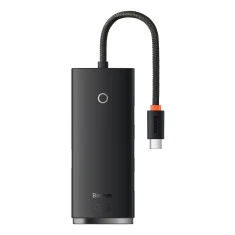 USB-хаб Baseus Lite Series Hub 4-in-1 USB-C to 4хUSB-A/USB-C 0.25m Black (WKQX030301)