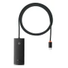 USB-хаб Baseus Lite Series Hub 4-in-1 USB-C to 4хUSB-A/USB-C 1m Black (WKQX030401)