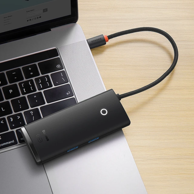 USB-хаб Baseus Lite Series 6-in-1 USB-C to 2xUSB-A/USB-C/HDMI/SD/TF Black (WKQX050101)