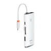 USB-хаб Baseus Lite Series 6-in-1 USB-C to 2xUSB-A/USB-C/HDMI/SD/TF White (WKQX050102)