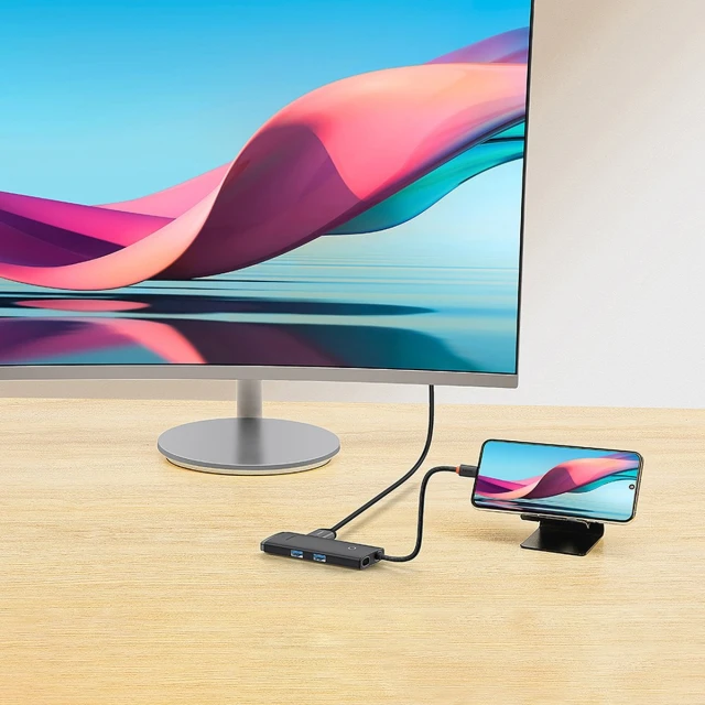 USB-хаб Baseus Lite Series 6-in-1 USB-C to 2xUSB-A/USB-C/HDMI/SD/TF White (WKQX050102)