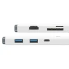USB-хаб Baseus Lite Series 6-in-1 USB-C to 2xUSB-A/USB-C/HDMI/SD/TF White (WKQX050102)