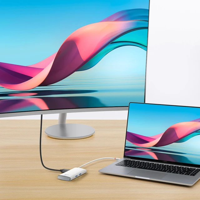 USB-хаб Baseus Lite Series 6-in-1 USB-C to 2xUSB-A/USB-C/HDMI/SD/TF White (WKQX050102)