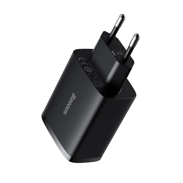 Сетевое зарядное устройство Baseus Compact 17W 3xUSB-A Black (CCXJ020101)