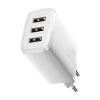 Мережевий зарядний пристрій Baseus Compact 17W 3xUSB-A White (CCXJ020102)