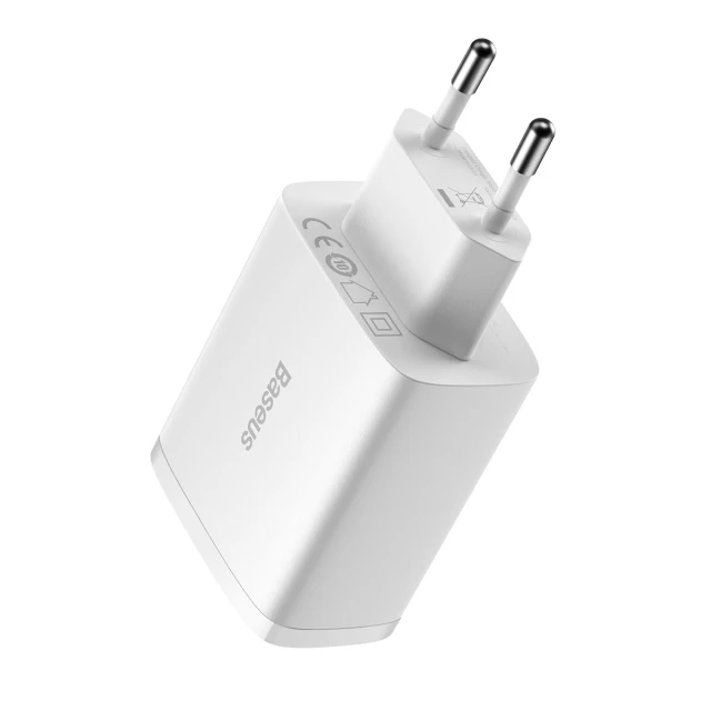 Мережевий зарядний пристрій Baseus Compact 17W 3xUSB-A White (CCXJ020102)