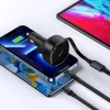 Автомобільний зарядний пристрій Baseus Enjoyment Retractable 30W with Lightning/USB-C Cable Black (CGTX000001)