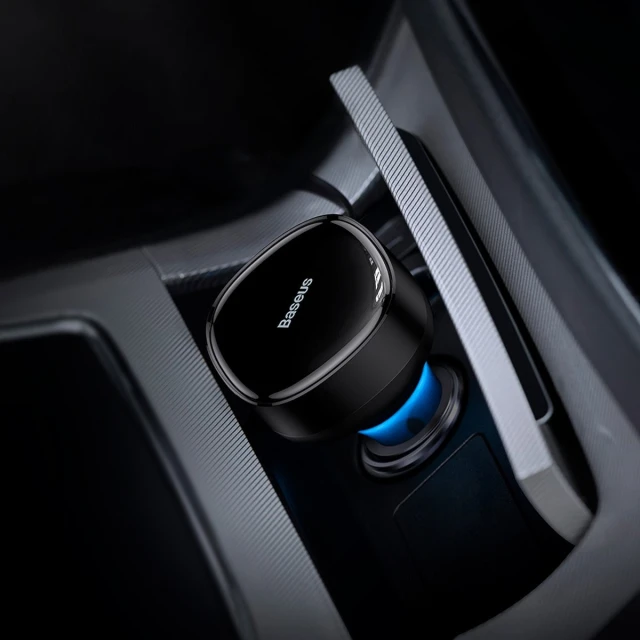 Автомобільний зарядний пристрій Baseus Enjoyment Retractable 30W with Lightning/USB-C Cable Black (CGTX000001)