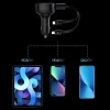 Автомобільний зарядний пристрій Baseus Enjoyment Retractable 30W with Lightning/USB-C Cable Black (CGTX000001)