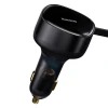 Автомобільний зарядний пристрій Baseus Enjoyment Retractable 30W with Lightning/USB-C Cable Black (CGTX000001)
