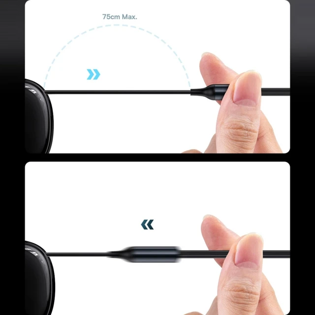 Автомобільний зарядний пристрій Baseus Enjoyment Retractable 30W with Lightning/USB-C Cable Black (CGTX000001)