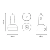 Автомобільний зарядний пристрій Baseus Enjoyment Retractable 30W with Lightning/USB-C Cable Black (CGTX000001)