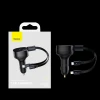 Автомобільний зарядний пристрій Baseus Enjoyment Retractable 30W with Lightning/USB-C Cable Black (CGTX000001)