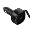 Автомобільний зарядний пристрій Baseus Enjoyment Retractable 30W with Lightning/USB-C Cable Black (CGTX000001)